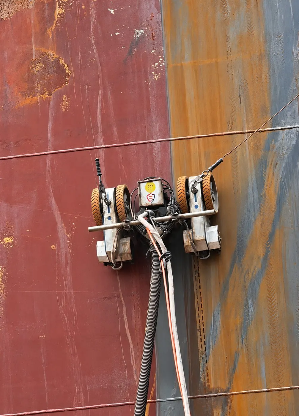 Magnetic crawler close-up